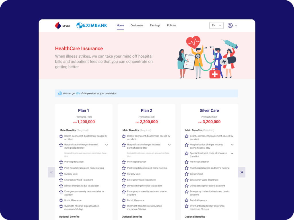 msig vn sales portal sample