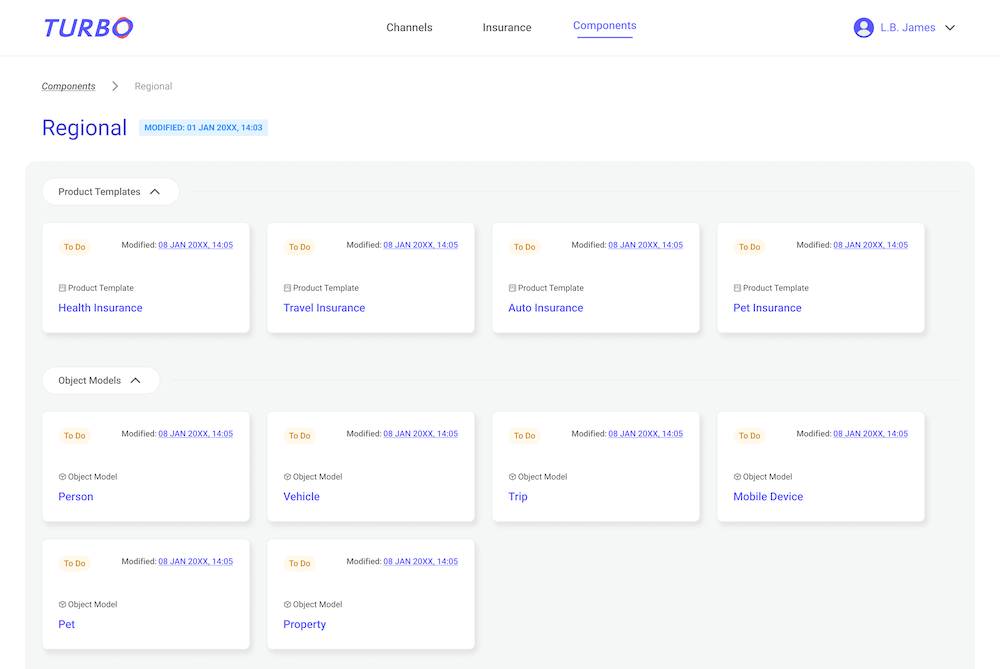 product template library sample visual