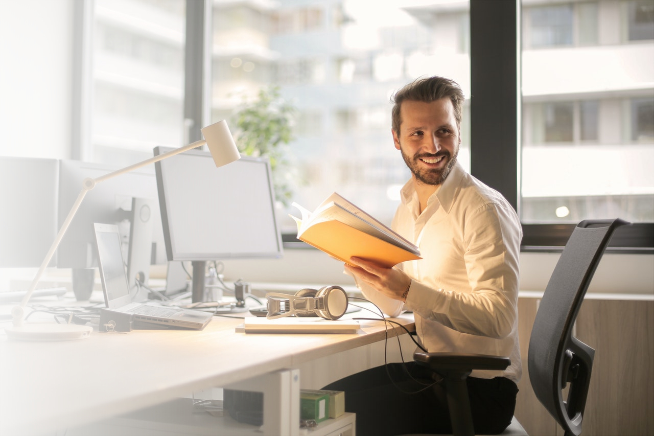 smiling office worker